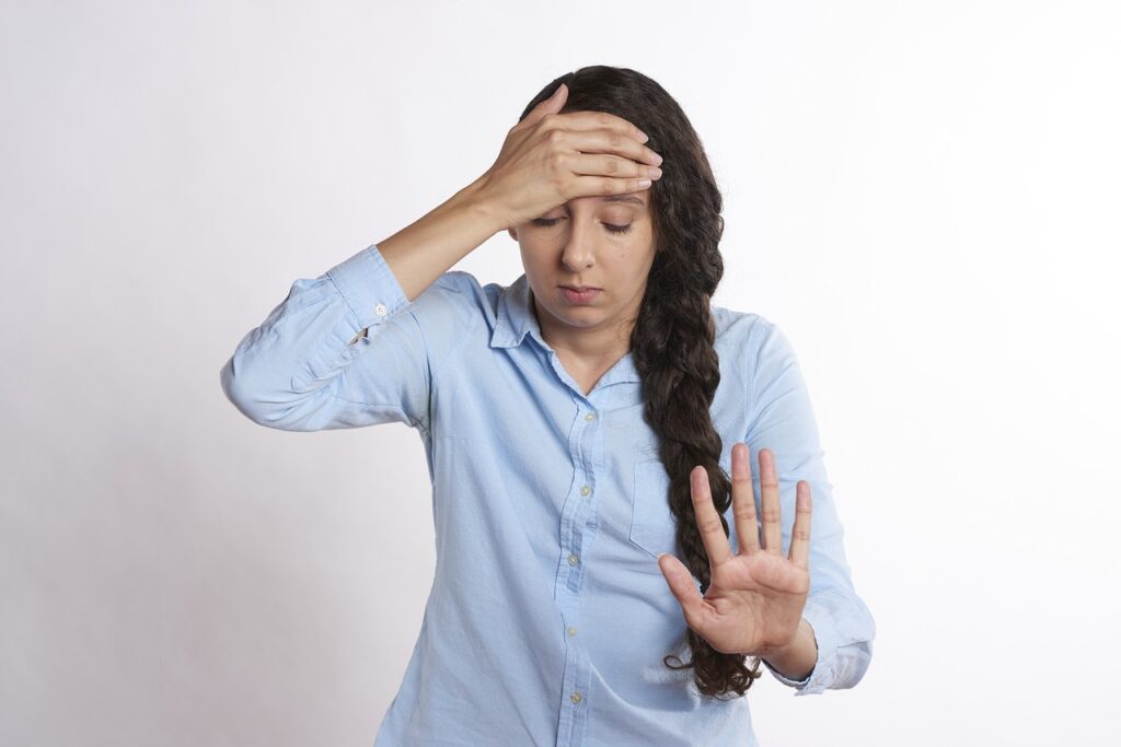 woman feeling overwhelmed